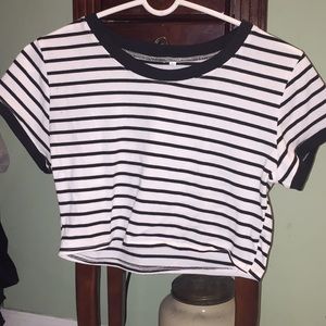 A black and white striped shirt